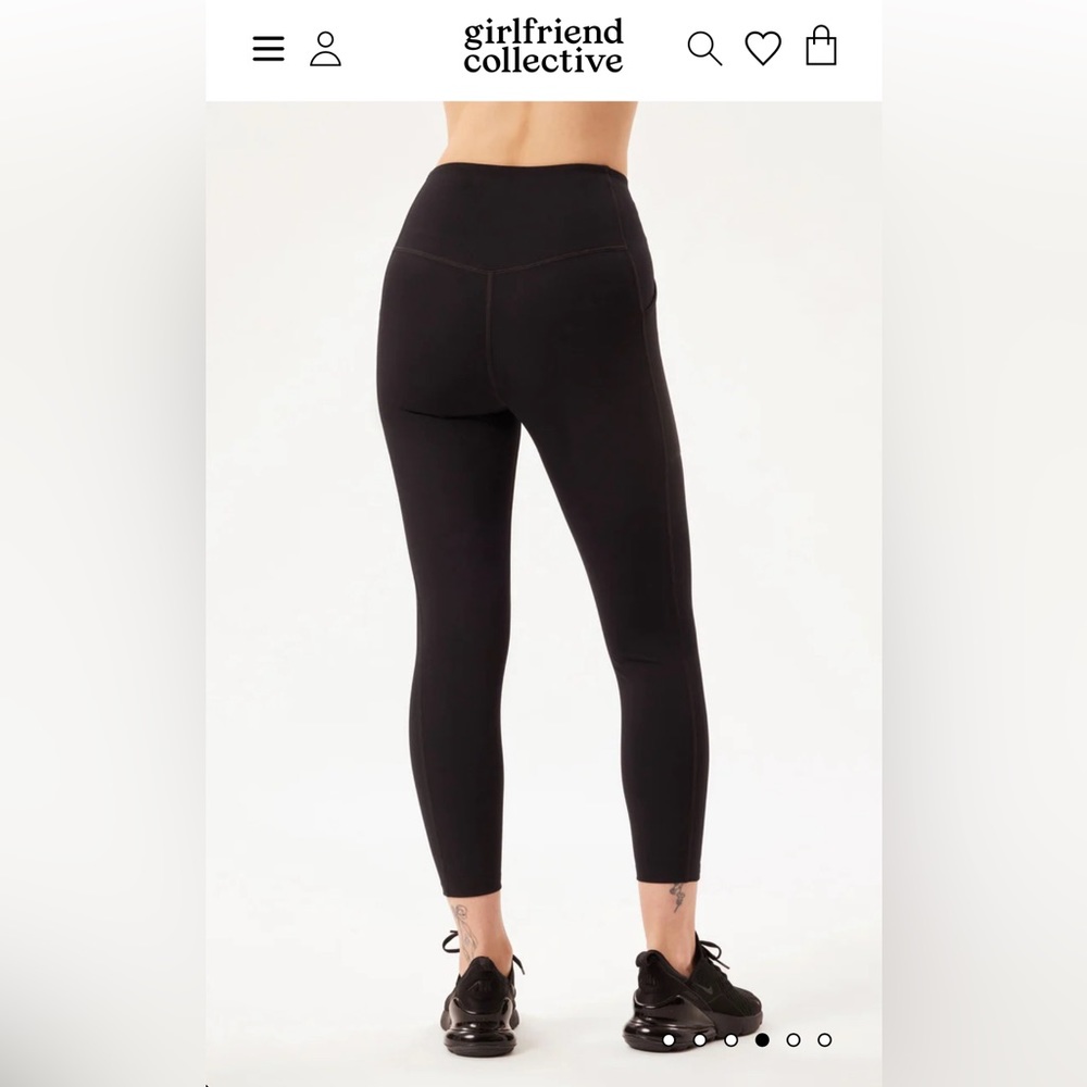 Girlfriend Collective black high rise compressive pocket leggings